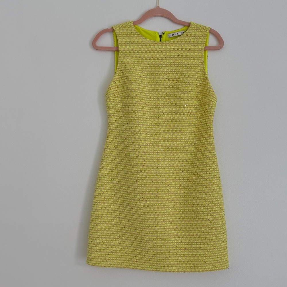 Alice + Olivia Tweed & Sequin Dress - Picture 4 of 7